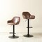 Set of 1/2/3/4 Mid-Century Modern Leatherette Gaslift Adjustable Swivel Bar Stools